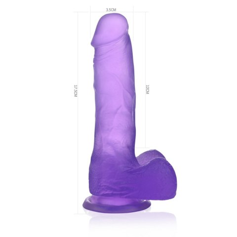 Ddildo silikonowe z przyssawką 17,5cm jasny fiolet Ddildo silikonowe z przyssawką 17,5cm jasny fiolet