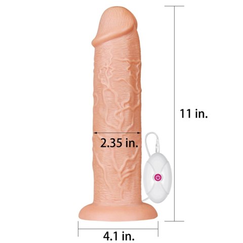 Grube ogromne dildo z przyssawką wibracje 28 cm Grube ogromne dildo z przyssawką wibracje 28 cm