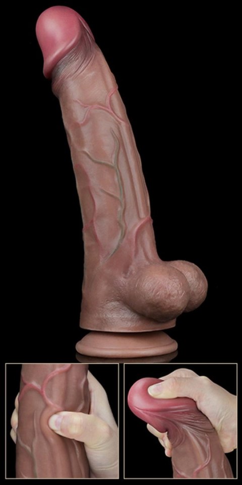 Gruby realistyczny penis z żyłami przyssawka 29cm Gruby realistyczny penis z żyłami przyssawka 29cm