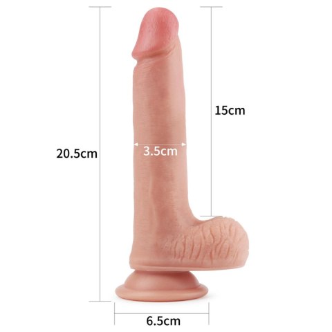 Realistyczne dildo silikonowe z przyssawką 20,5 cm Realistyczne dildo silikonowe z przyssawką 20,5 cm