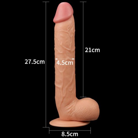 Super giętkie dildo z przyssawką i jądrami 27,5 cm Super giętkie dildo z przyssawką i jądrami 27,5 cm
