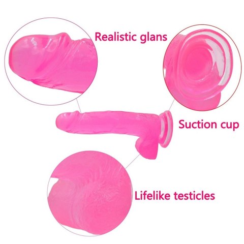 Żelowe duże dildo z przyssawką bardzo giętki Żelowe duże dildo z przyssawką bardzo giętki