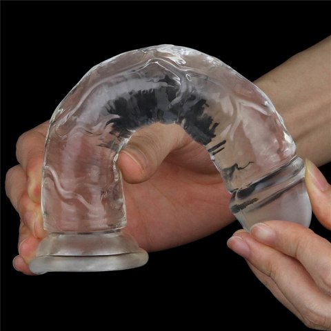 Żelowe duże dildo z przyssawką przezroczyste Żelowe duże dildo z przyssawką przezroczyste