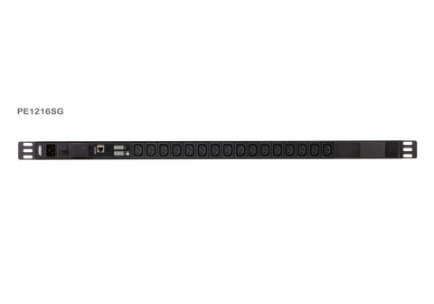 Aten PE1216SG-AT-G Basic Metered 0U PDU z ochroną przeciwprzepięciową (16A, 16 gniazd IEC 320 C13) | Aten Aten PE1216SG-AT-G Basic Metered 0U PDU z ochroną przeciwprzepięciową (16A, 16 gniazd IEC 320 C13) | Aten