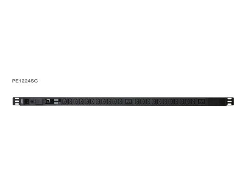 Aten PE1224SG-AT-G Basic Metered 0U PDU z ochroną przeciwprzepięciową (16A, 22 gniazda IEC 320 C13, 2 gniazda IEC 320 C19) | Ate Aten PE1224SG-AT-G Basic Metered 0U PDU z ochroną przeciwprzepięciową (16A, 22 gniazda IEC 320 C13, 2 gniazda IEC 320 C19) | Ate