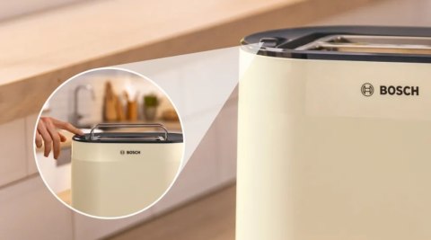 Bosch TAT2M127 MyMoment Compact toaster, 950 W, 2 slots, Beige Bosch TAT2M127 MyMoment Compact toaster, 950 W, 2 slots, Beige