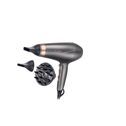 Remington | Suszarka do włosów | AC8820 | 2200 W | Liczba ustawień temperatury 3 | Funkcja jonizacji | Dysza dyfuzora | Srebrny Remington | Suszarka do włosów | AC8820 | 2200 W | Liczba ustawień temperatury 3 | Funkcja jonizacji | Dysza dyfuzora | Srebrny