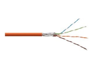 Digitus Cat.7 S/FTP installation cable, 1200 MHz Dca (EN 50575), AWG 23/1, 500 m drum, SX, Orange