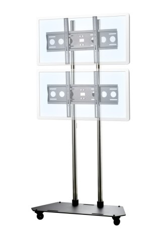 EDBAK Flat Screen Trolley for Two 42-65" Screen, vertical position, Black