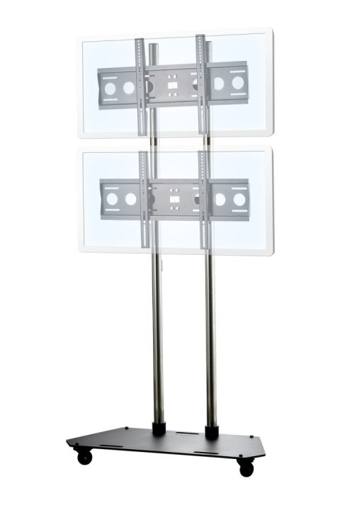 EDBAK Flat Screen Trolley for Two 42-65" Screen, vertical position, Black