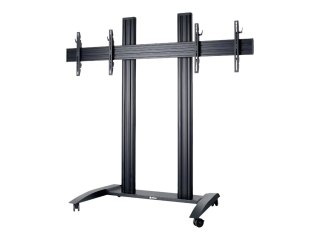 EDBAK TRV300 Trolley for Two Screens 42-55", Black