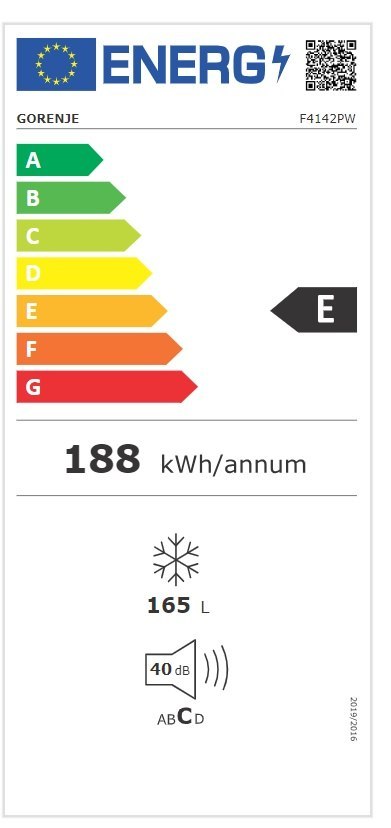Gorenje | F4142PW | Zamrażarka | Klasa efektywności energetycznej E | Wolnostojąca | Wolnostojąca | Wysokość 143,4 cm | Całkowit Gorenje | F4142PW | Zamrażarka | Klasa efektywności energetycznej E | Wolnostojąca | Wolnostojąca | Wysokość 143,4 cm | Całkowit