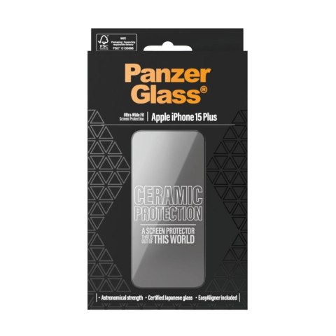 PanzerGlass Ceramic Protection dla iPhone 15 | Ultra-Wide Fit z EasyAligner | PanzerGlass PanzerGlass Ceramic Protection dla iPhone 15 | Ultra-Wide Fit z EasyAligner | PanzerGlass