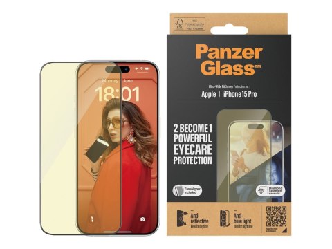 PanzerGlass | Ochraniacz ekranu - szkło | Apple iPhone 15 Pro | Szkło | Czarny | Przezroczysty PanzerGlass | Ochraniacz ekranu - szkło | Apple iPhone 15 Pro | Szkło | Czarny | Przezroczysty