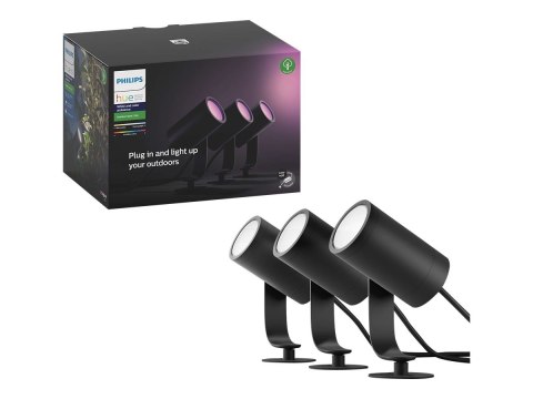 Philips Hue Lily Outdoor Spot zestaw podstawowy 3x8W 24V , Czarny | Philips Hue Philips Hue Lily Outdoor Spot zestaw podstawowy 3x8W 24V , Czarny | Philips Hue