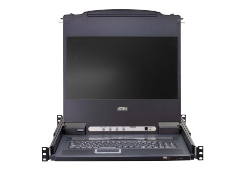Przełącznik KVM Aten CL5716FM-AT-AG Single Rail 16P PS/2-USB 17" LCD z portem Daisy-Chain i obsługą urządzeń peryferyjnych USB | Przełącznik KVM Aten CL5716FM-AT-AG Single Rail 16P PS/2-USB 17" LCD z portem Daisy-Chain i obsługą urządzeń peryferyjnych USB |