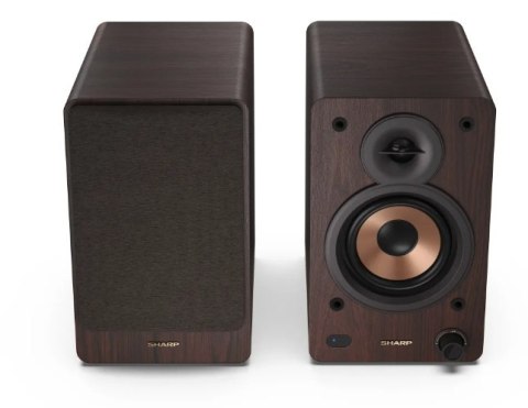 Sharp CP-SS30 Głośniki półkowe, brązowe Sharp | Głośniki | CP-SS30(BR) Półka | 60 W | Bluetooth | Brązowy | Połączenie bezprzewo