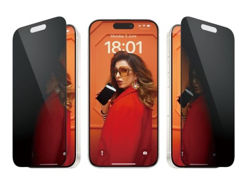 Szkło Hartowane PanzerGlass z Filtracją Prywatności do Apple iPhone 15 Pro | Czarne | Przezroczyste Szkło Hartowane PanzerGlass z Filtracją Prywatności do Apple iPhone 15 Pro | Czarne | Przezroczyste