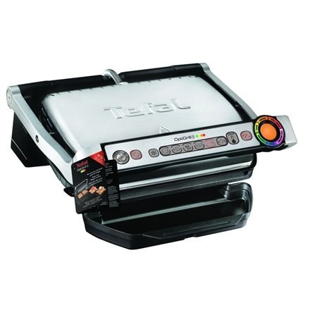 TEFAL | GC716D12 | OptiGrill+ + Zestaw płyt do gofrów | Grill elektryczny | 2000 W | Srebrny