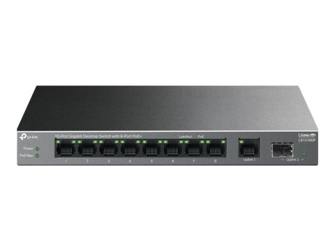 TP-LINK LS1210GP 10-Port Gigabit Desktop Switch with 8-Port PoE+ TP-LINK LS1210GP 10-Port Gigabit Desktop Switch with 8-Port PoE+