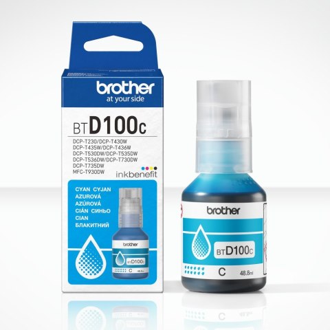 Brother BTD100C Genuine Cyan Ink Bottle Brother BTD100C Genuine Cyan Ink Bottle