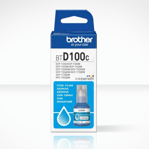 Brother BTD100C Genuine Cyan Ink Bottle Brother BTD100C Genuine Cyan Ink Bottle