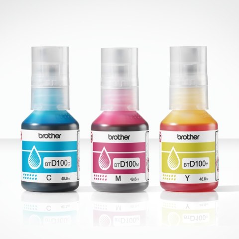 Brother BTD100CLVAL 3 Bottles Value Pack, C/M/Y Brother BTD100CLVAL 3 Bottles Value Pack, C/M/Y