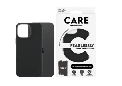CARE by PanzerGlass Case Fashion Black iPhone 16 Pro Max | CARE CARE by PanzerGlass Case Fashion Black iPhone 16 Pro Max | CARE
