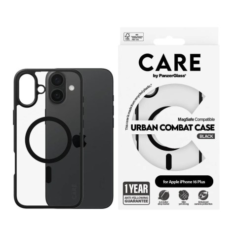 CARE by PanzerGlass Case Flagship Urban Combat Black MagSafe iPhone 16 Plus | CARE CARE by PanzerGlass Case Flagship Urban Combat Black MagSafe iPhone 16 Plus | CARE