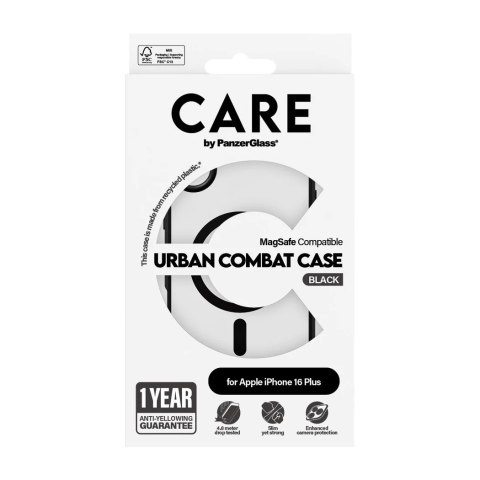 CARE by PanzerGlass Case Flagship Urban Combat Black MagSafe iPhone 16 Plus | CARE CARE by PanzerGlass Case Flagship Urban Combat Black MagSafe iPhone 16 Plus | CARE