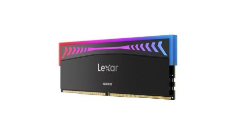 Lexar 2x16GB ARES DDR5 8000 Memory with heatsink and RGB lighting, Black Lexar 2x16GB ARES DDR5 8000 Memory with heatsink and RGB lighting, Black