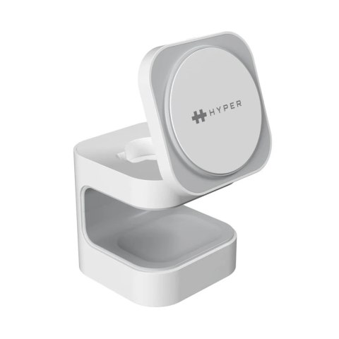 Magnetyczna podstawka ładująca Hyperjuice® Qi2 3 w 1, biała | Hyper