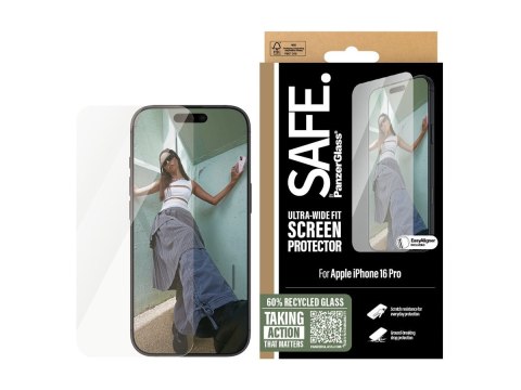 Ochraniacz ekranu SAFE by PanzerGlass iPhone 16 Pro| Ultra-Wide Fit Ochraniacz ekranu SAFE by PanzerGlass iPhone 16 Pro| Ultra-Wide Fit
