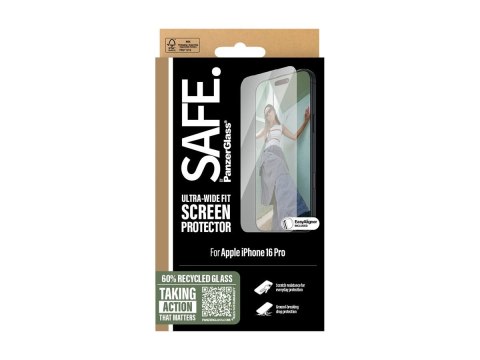 Ochraniacz ekranu SAFE by PanzerGlass iPhone 16 Pro| Ultra-Wide Fit Ochraniacz ekranu SAFE by PanzerGlass iPhone 16 Pro| Ultra-Wide Fit