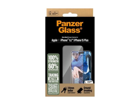 PanzerGlass Screen Protector iPhone 16 Plus / iPhone 15 Plus | Ultra-Wide Fit PanzerGlass Screen Protector iPhone 16 Plus / iPhone 15 Plus | Ultra-Wide Fit