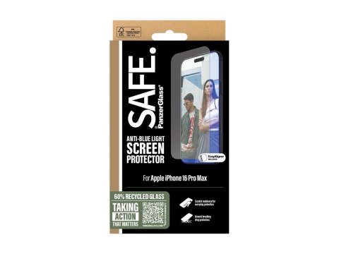 SAFE by PanzerGlass EyeCare Screen Protector iPhone 16 Pro Max | Ultra-Wide Fit SAFE by PanzerGlass EyeCare Screen Protector iPhone 16 Pro Max | Ultra-Wide Fit