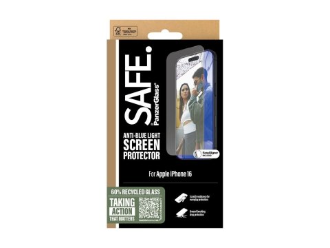 SAFE by PanzerGlass EyeCare Screen Protector iPhone 16 | Ultra-Wide Fit SAFE by PanzerGlass EyeCare Screen Protector iPhone 16 | Ultra-Wide Fit