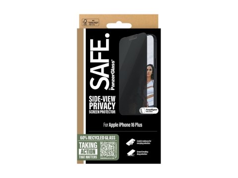 SAFE by PanzerGlass Privacy Screen Protector iPhone 16 Plus | Ultra-Wide Fit SAFE by PanzerGlass Privacy Screen Protector iPhone 16 Plus | Ultra-Wide Fit