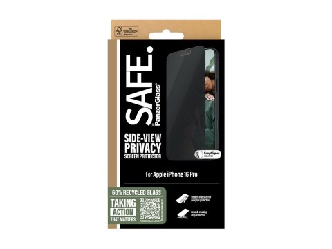 SAFE by PanzerGlass Privacy Screen Protector iPhone 16 Pro| Ultra-Wide Fit SAFE by PanzerGlass Privacy Screen Protector iPhone 16 Pro| Ultra-Wide Fit