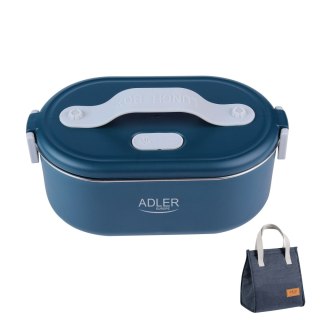 Adler | Elektryczny pojemnik na lunch z torbą termiczną | AD 4522 | 0.8 L | Plastik/stal nierdzewna | Niebieski | Pokrywka w zes