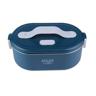 Adler | Elektryczny pojemnik na lunch z torbą termiczną | AD 4522 | 0.8 L | Plastik/stal nierdzewna | Niebieski | Pokrywka w zes