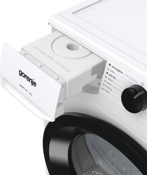 Gorenje Dryer Machine | DHNE82 | Energy efficiency class Class A++ | Front loading | 8 kg | LED | Depth 55 cm | White Gorenje Dryer Machine | DHNE82 | Energy efficiency class Class A++ | Front loading | 8 kg | LED | Depth 55 cm | White