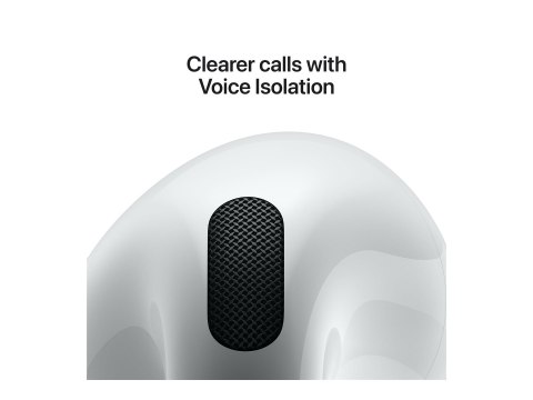 Słuchawki bezprzewodowe Apple AirPods 4 z funkcją aktywnej redukcji hałasu, idealne dla miłośników muzyki i wygody.