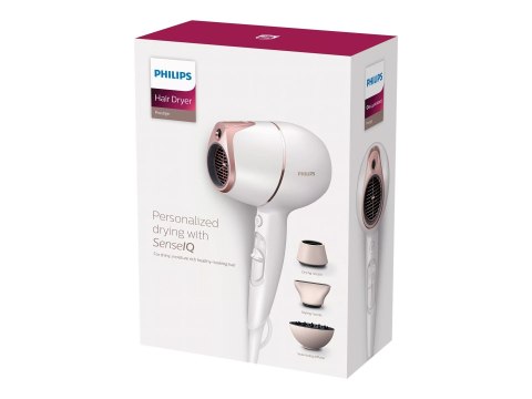 Suszarka do włosów Philips z funkcją SenseIQ | BHD628/00 Prestige | 1800 W | Liczba ustawień temperatury 3 | Funkcja jonizacji | Suszarka do włosów Philips z funkcją SenseIQ | BHD628/00 Prestige | 1800 W | Liczba ustawień temperatury 3 | Funkcja jonizacji |