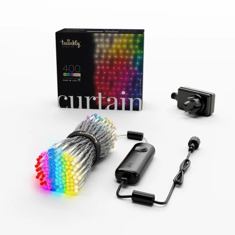 Twinkly Kurtyna Smart LED 400 RGBW 1.5x2.1m Przezroczysty przewód|Twinkly Twinkly Kurtyna Smart LED 400 RGBW 1.5x2.1m Przezroczysty przewód|Twinkly