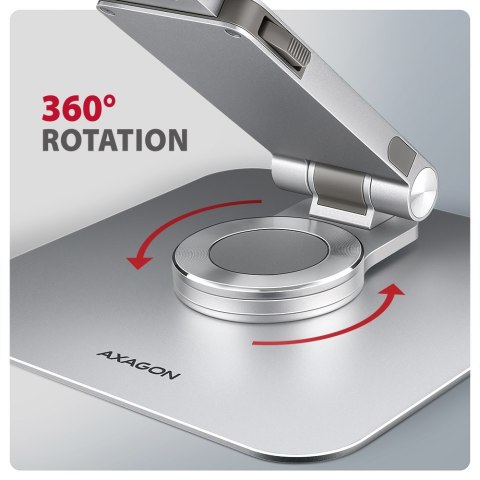 AXAGON STND-LR Obrotowa podstawka aluminiowa do laptopów 10" - 17", regulowana wysokość i kąt nachylenia | AXAGON AXAGON STND-LR Obrotowa podstawka aluminiowa do laptopów 10" - 17", regulowana wysokość i kąt nachylenia | AXAGON
