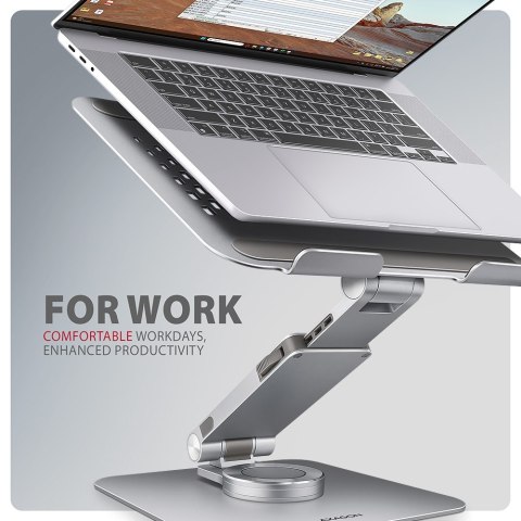 AXAGON STND-LR Obrotowa podstawka aluminiowa do laptopów 10" - 17", regulowana wysokość i kąt nachylenia | AXAGON AXAGON STND-LR Obrotowa podstawka aluminiowa do laptopów 10" - 17", regulowana wysokość i kąt nachylenia | AXAGON