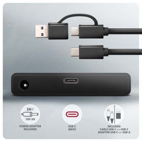 Adapter AXAGON ADSA-FPX USB-C 10Gbps - SATA 6G 2,5"/3,5" SSD/HDD FAST PORT X z zasilaczem sieciowym. | AXAGON Adapter AXAGON ADSA-FPX USB-C 10Gbps - SATA 6G 2,5"/3,5" SSD/HDD FAST PORT X z zasilaczem sieciowym. | AXAGON