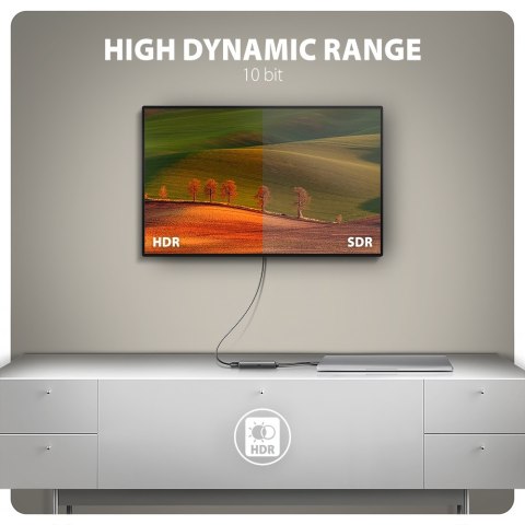 Adapter AXAGON RVC-HI8KPD USB-C -> HDMI 2.1, 8K/60Hz, 4K/144Hz, HDR10+, PD 100W | AXAGON Adapter AXAGON RVC-HI8KPD USB-C -> HDMI 2.1, 8K/60Hz, 4K/144Hz, HDR10+, PD 100W | AXAGON