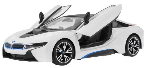 BMW i8 białe RASTAR model 1:14 Zdalnie sterowane auto + pilot 2,4 GHz BMW i8 białe RASTAR model 1:14 Zdalnie sterowane auto + pilot 2,4 GHz